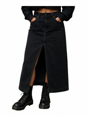 Urban Outfitters‎ BDG Mandi Long Denim Maxi Skirt XS black
